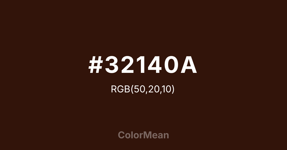#32140A color swatch