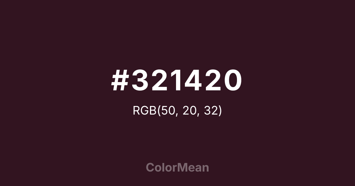 #321420 color swatch