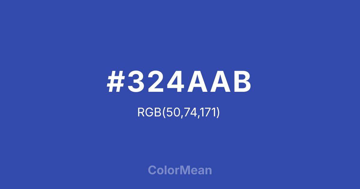 #324AAB color swatch