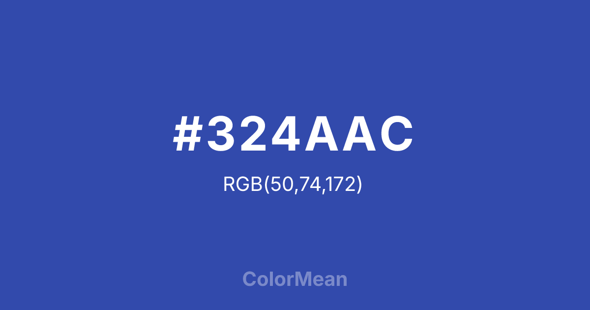 #324AAC color swatch