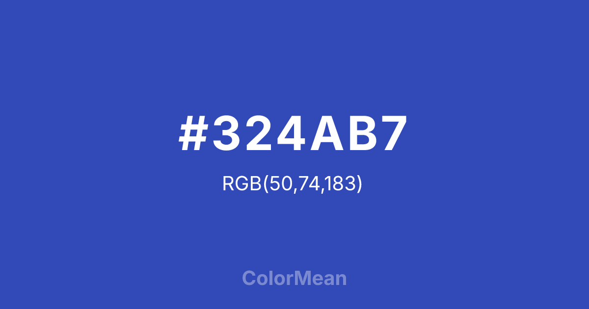 #324AB7 color swatch