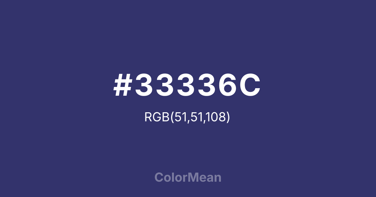 #33336C color swatch