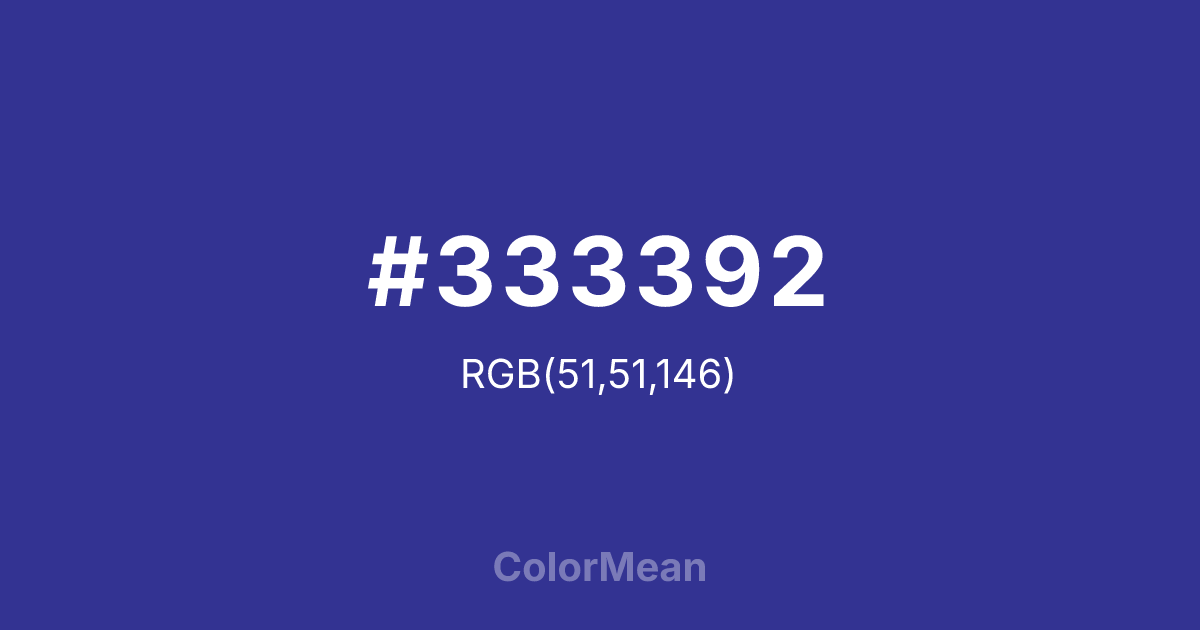 #333392 color swatch