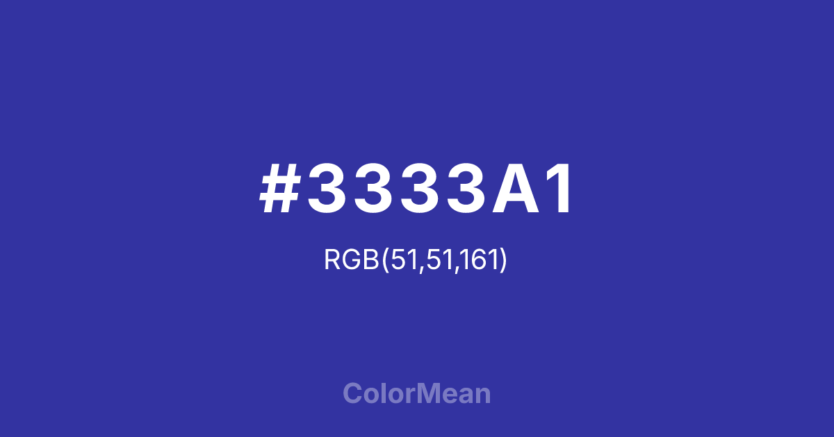 #3333A1 color swatch