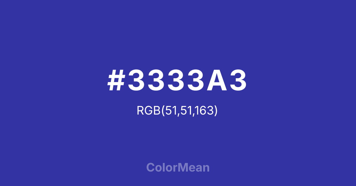 #3333A3 color swatch
