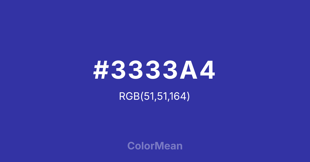 #3333A4 color swatch