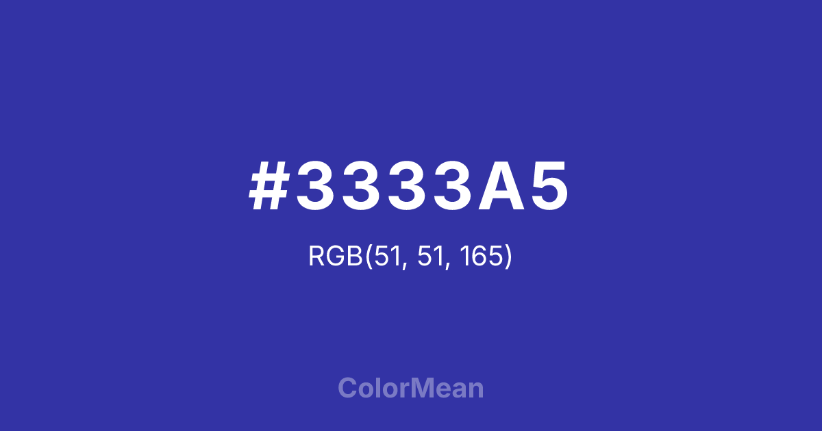 #3333A5 color swatch