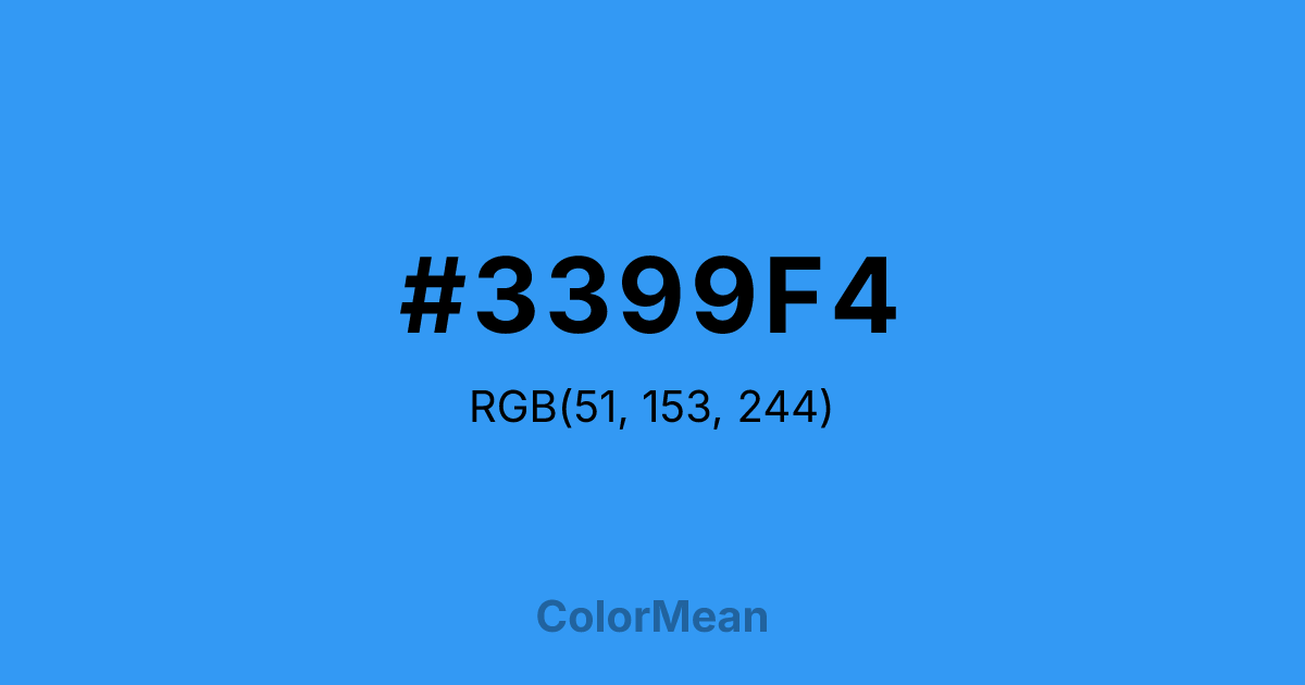 #3399F4 color swatch