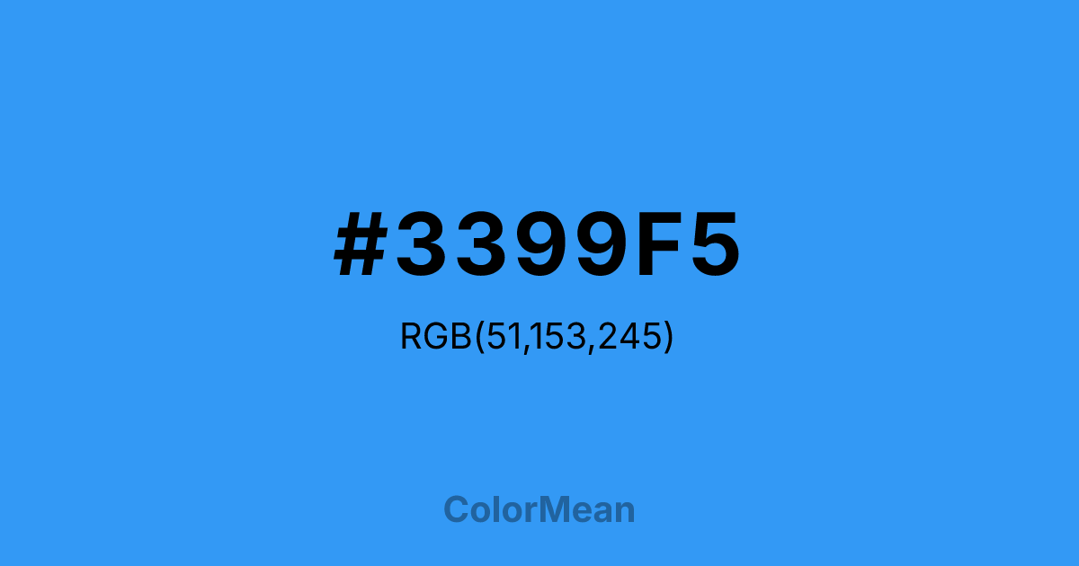 #3399F5 color swatch