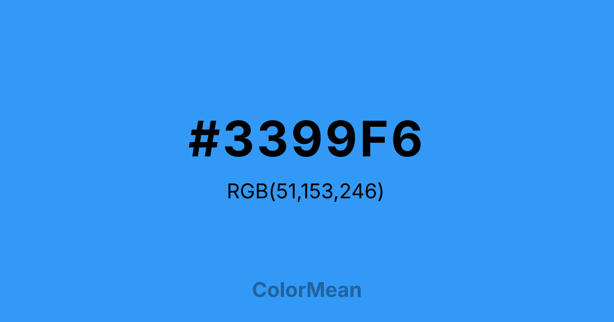 #3399F6 color swatch