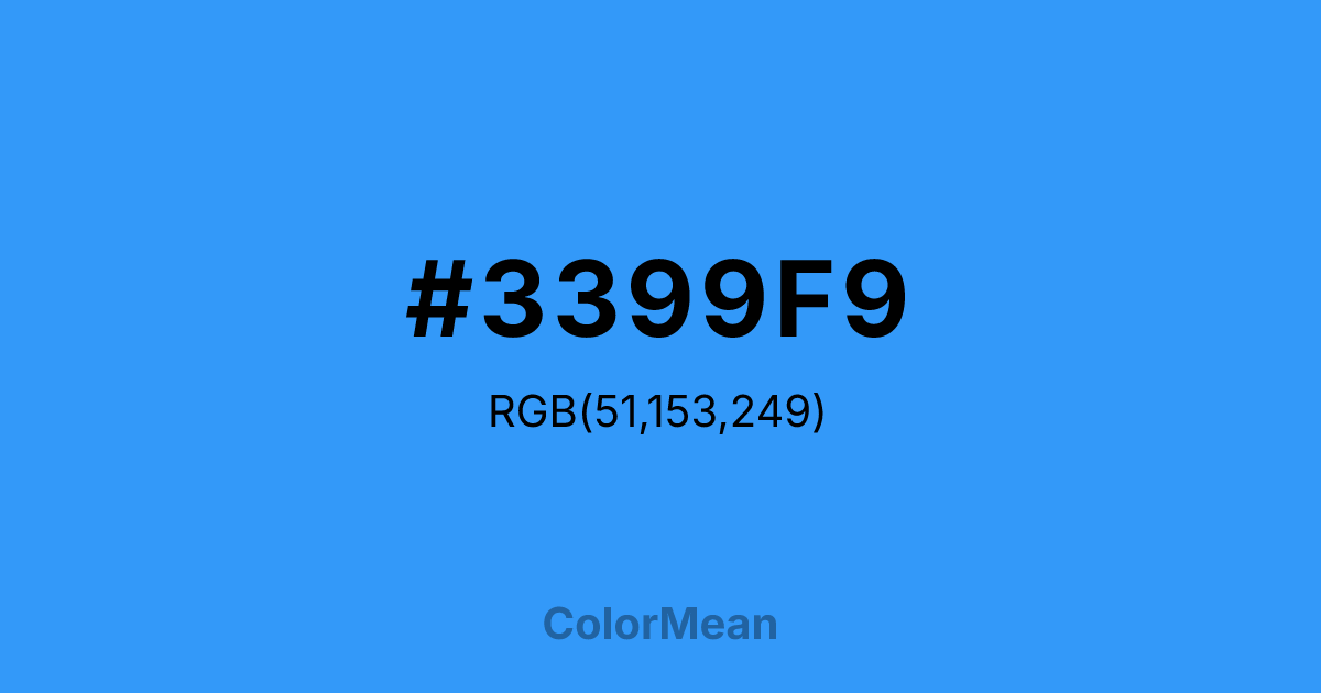 #3399F9 color swatch