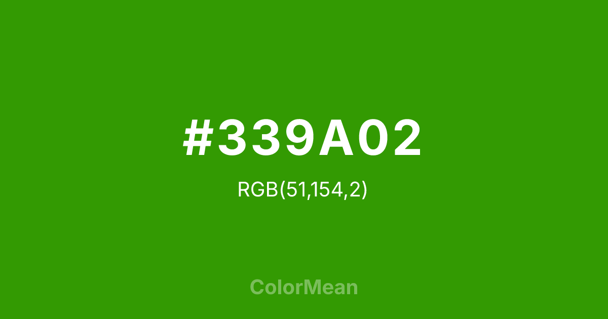 #339A02 color swatch