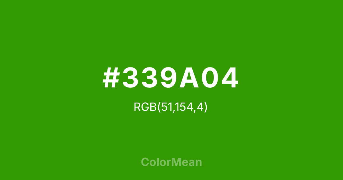#339A04 color swatch
