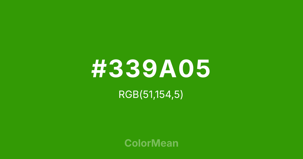 #339A05 color swatch