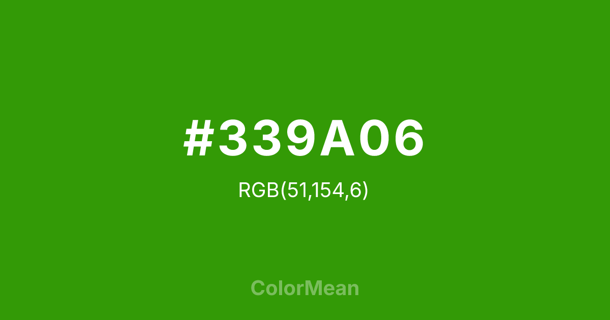 #339A06 color swatch