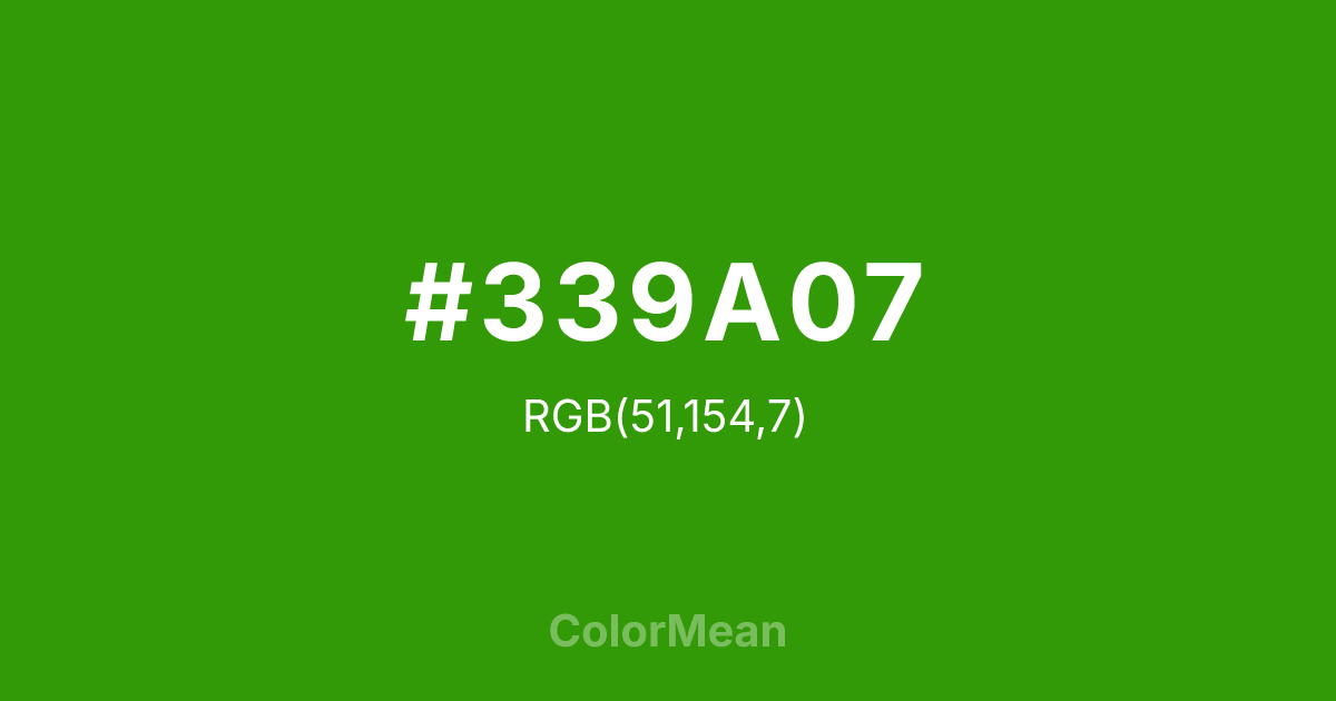 #339A07 color swatch