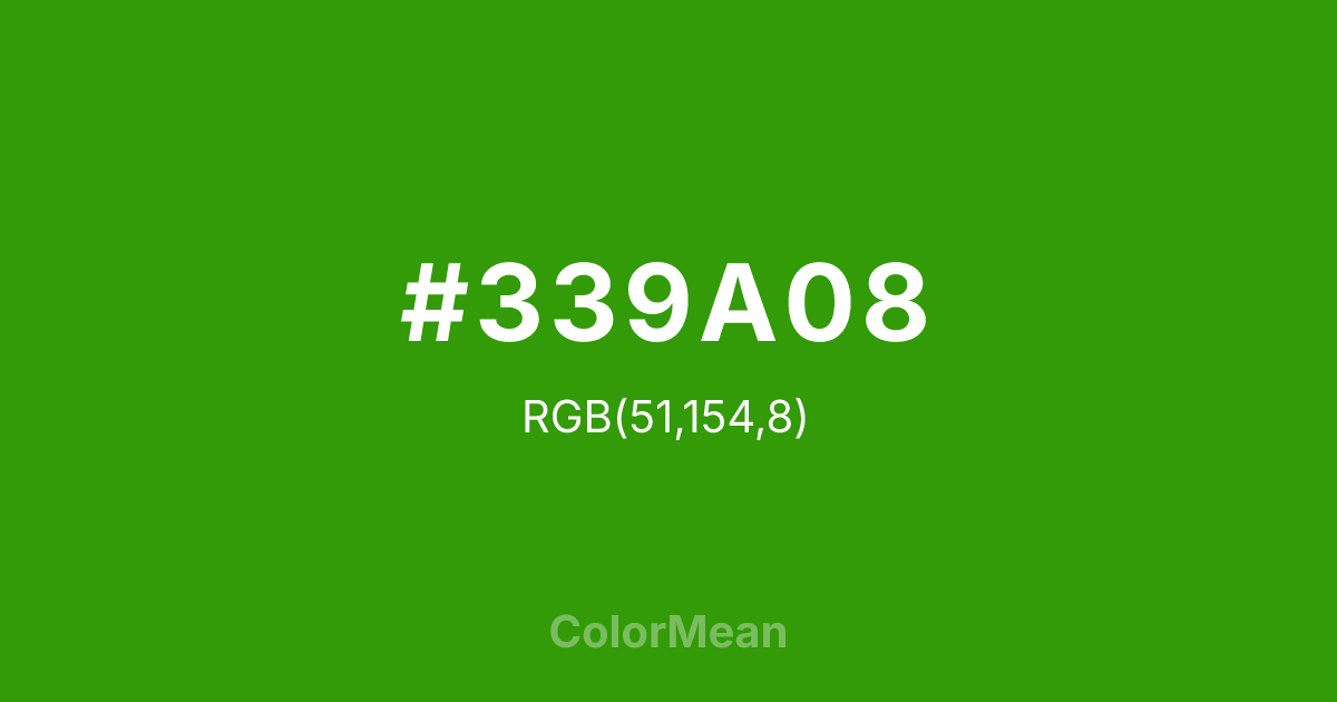 #339A08 color swatch