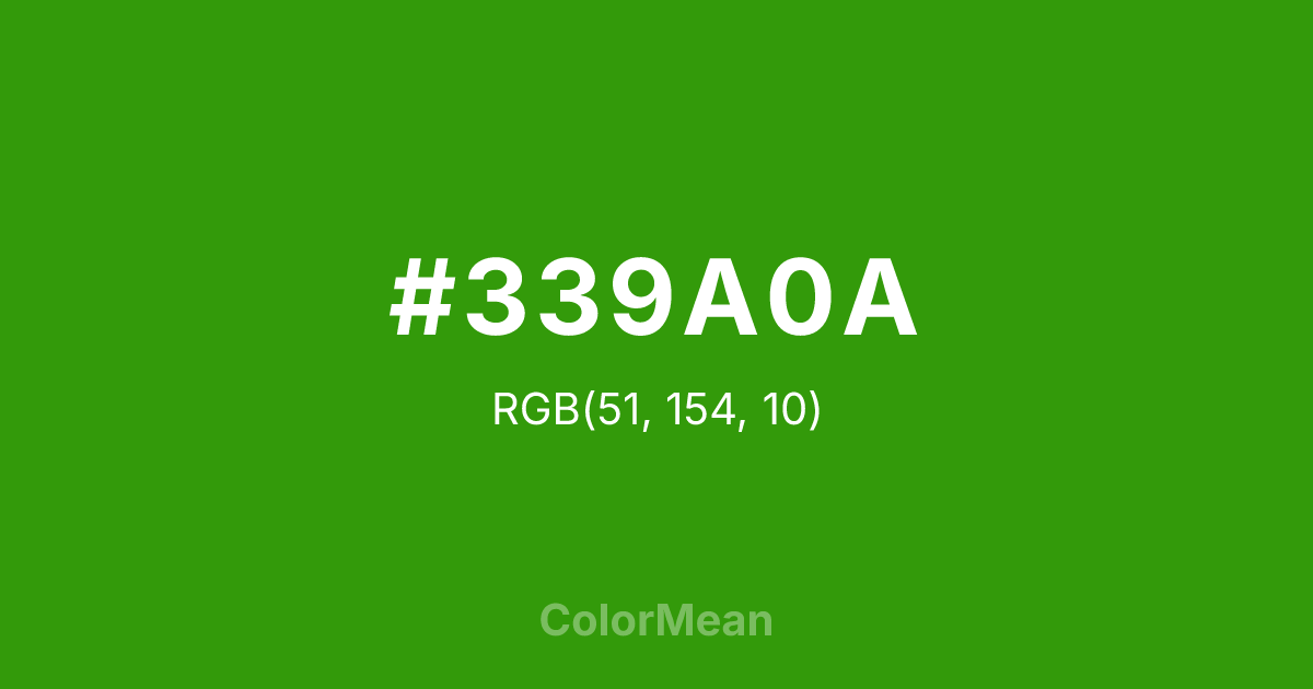 #339A0A color swatch