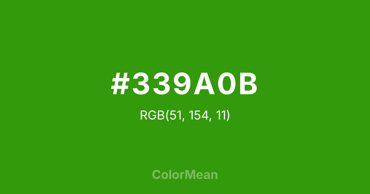 #339A0B color swatch
