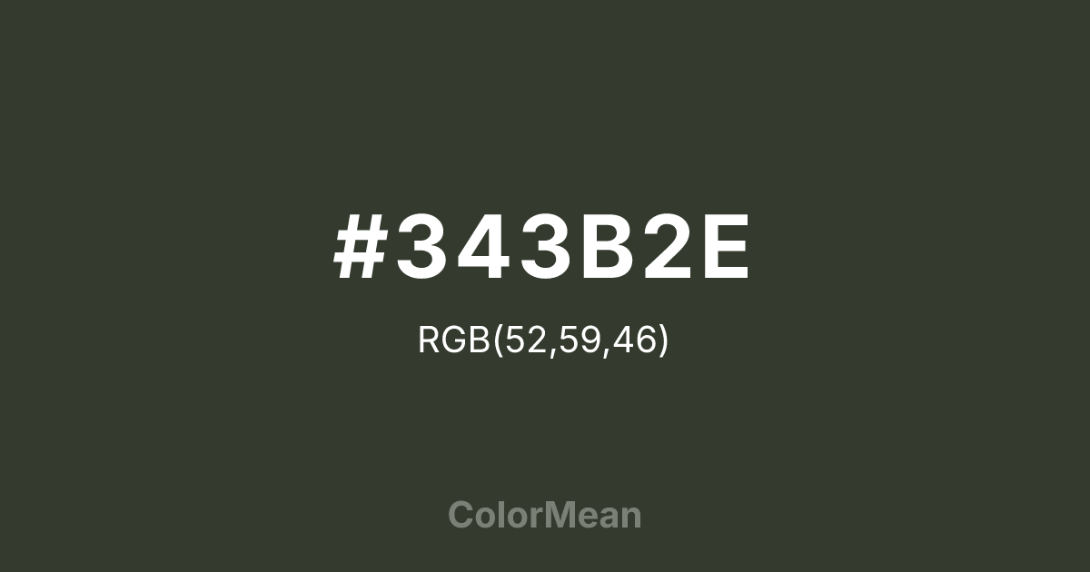 #343B2E color swatch