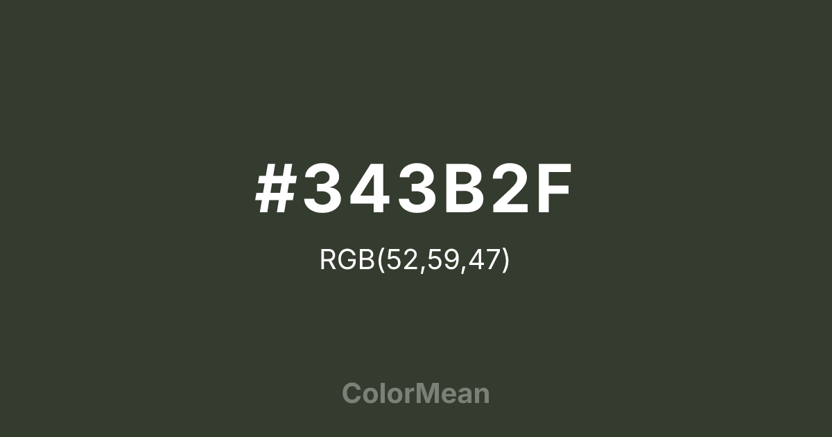 #343B2F color swatch