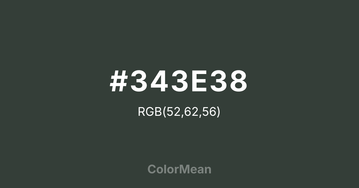 #343E38 color swatch