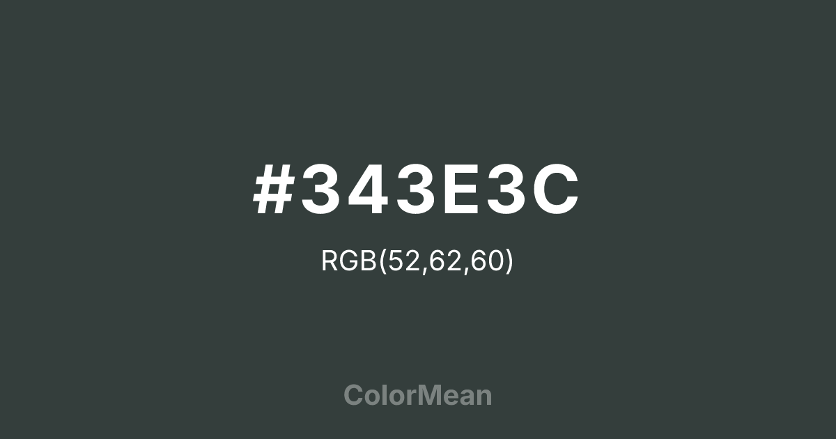 #343E3C color swatch