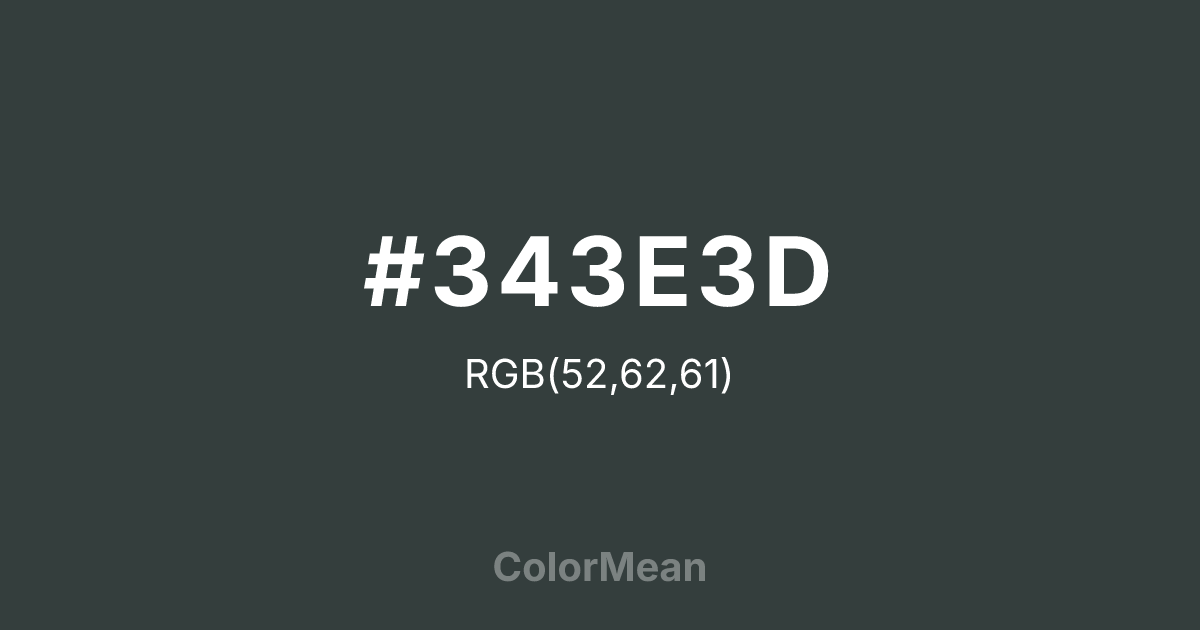 #343E3D color swatch