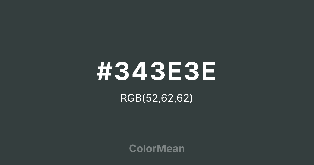 #343E3E color swatch