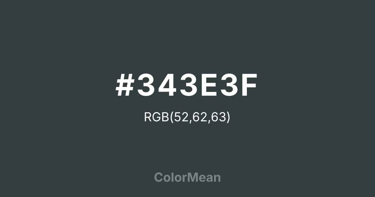 #343E3F color swatch