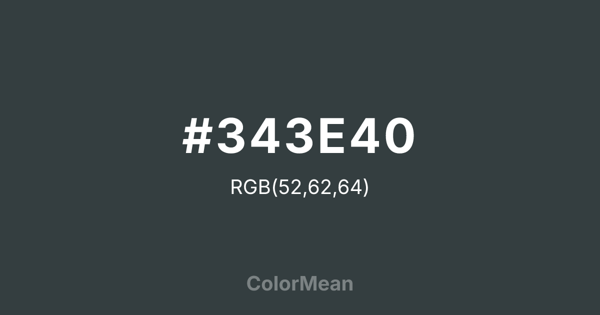 #343E40 color swatch