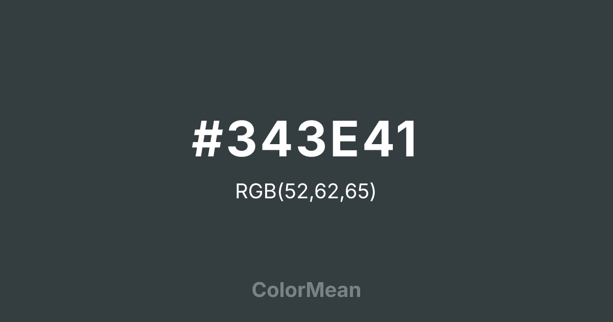 #343E41 color swatch
