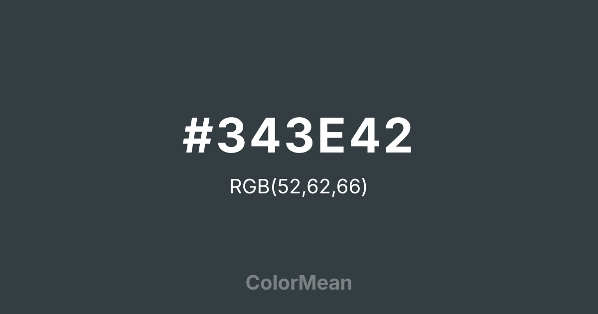 #343E42 color swatch