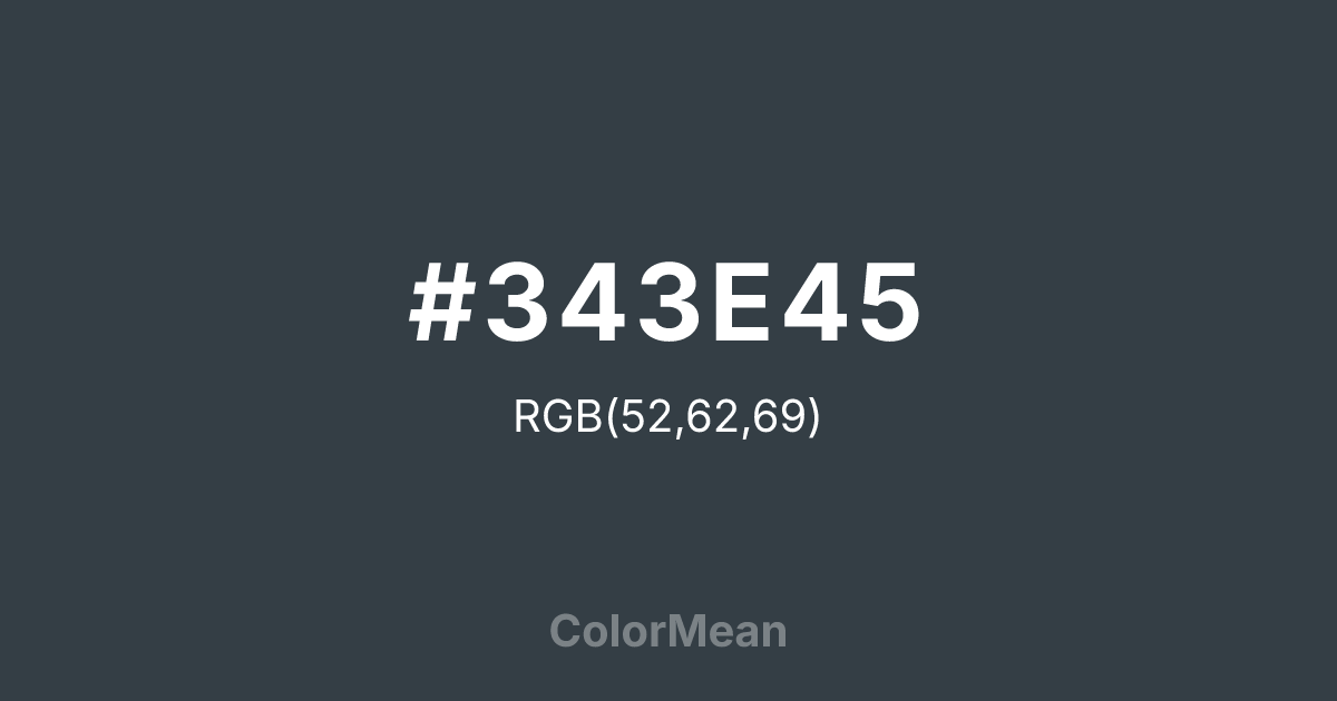 #343E45 color swatch