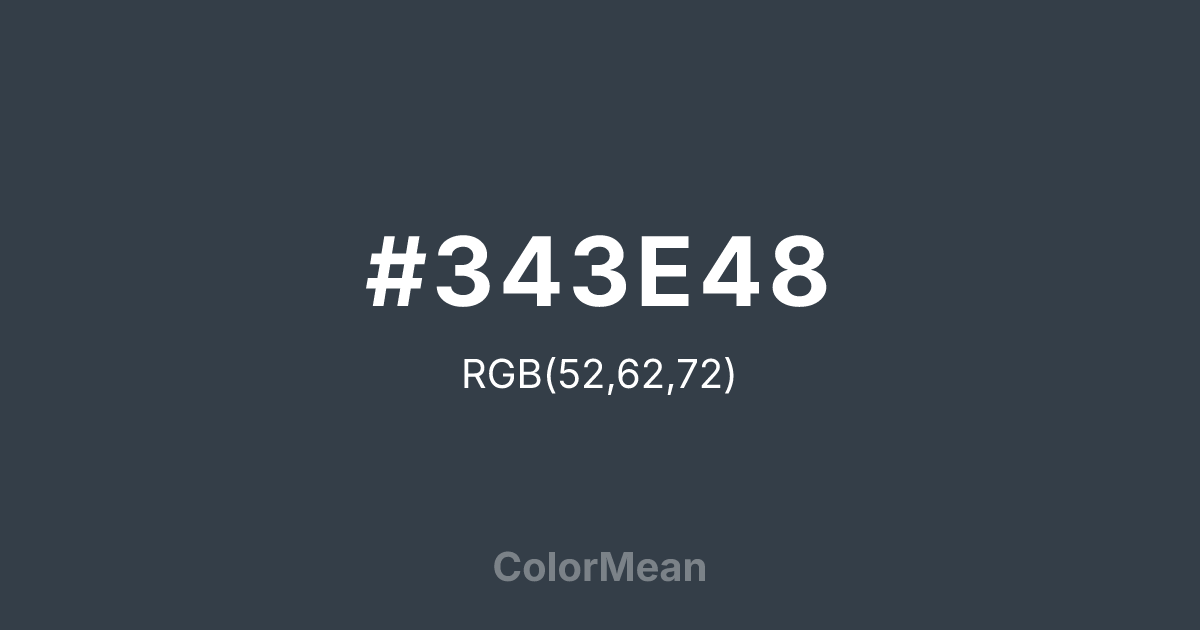 #343E48 color swatch