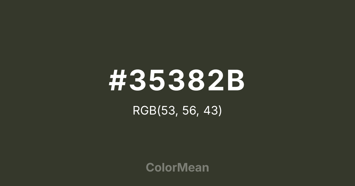 #35382B color swatch