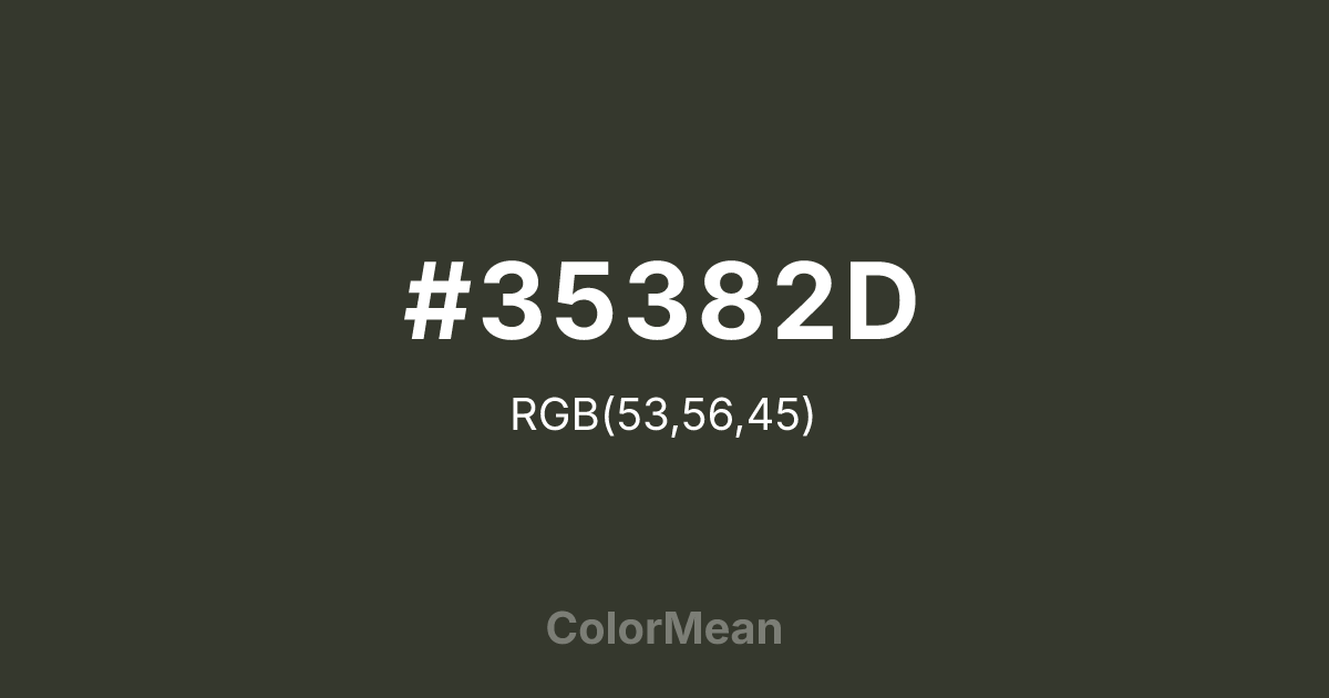 #35382D color swatch