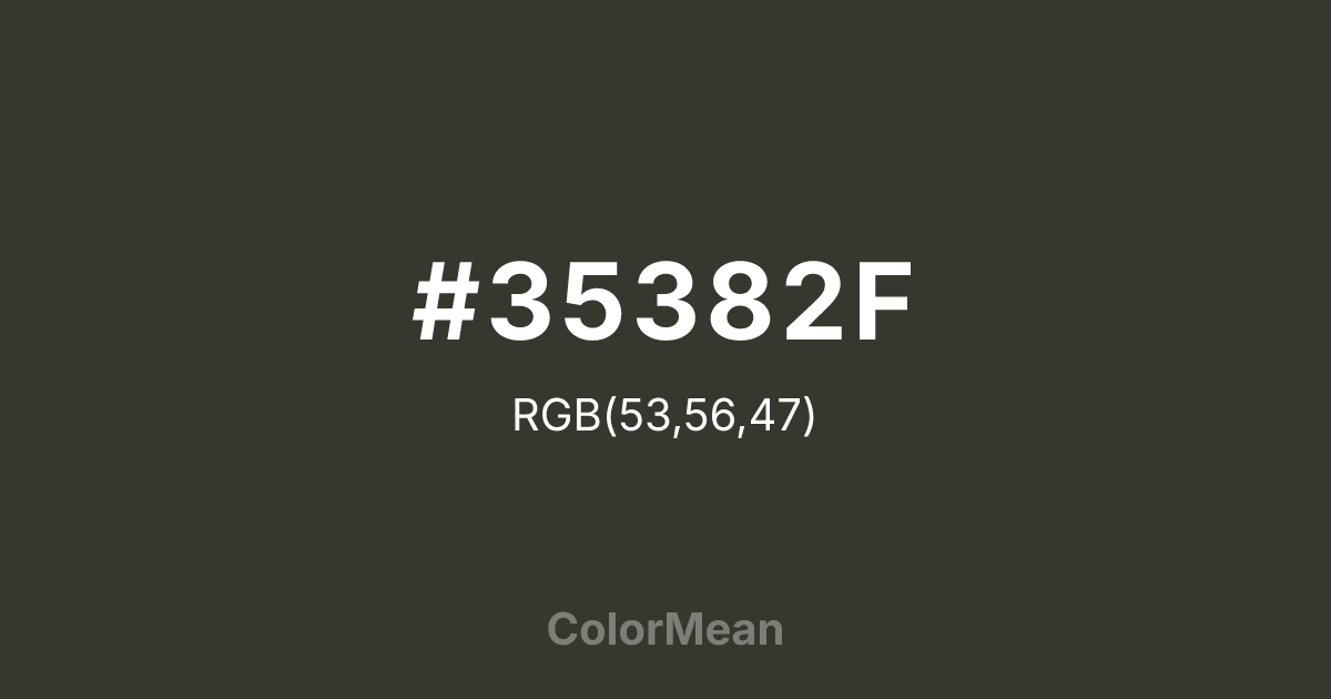 #35382F color swatch