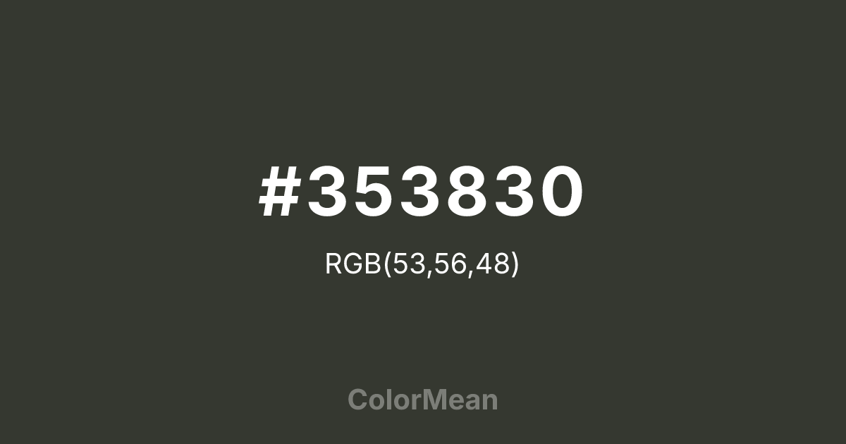 #353830 color swatch