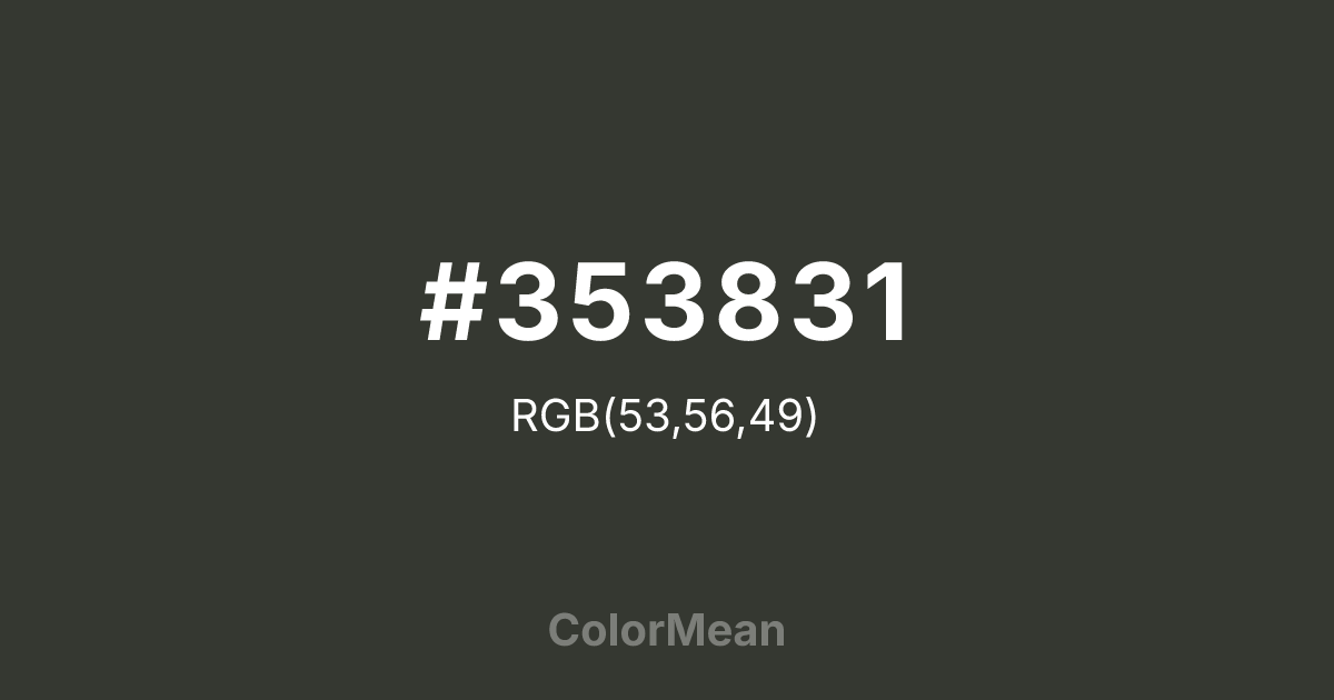 #353831 color swatch