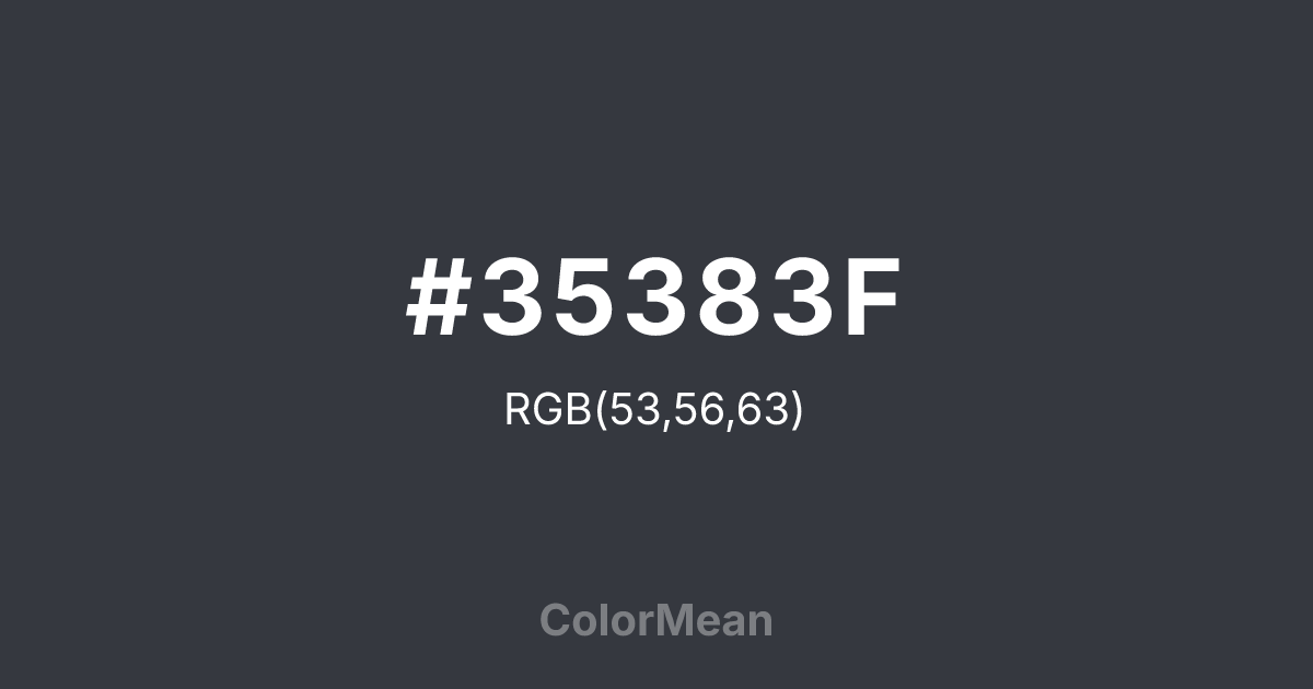 #35383F color swatch
