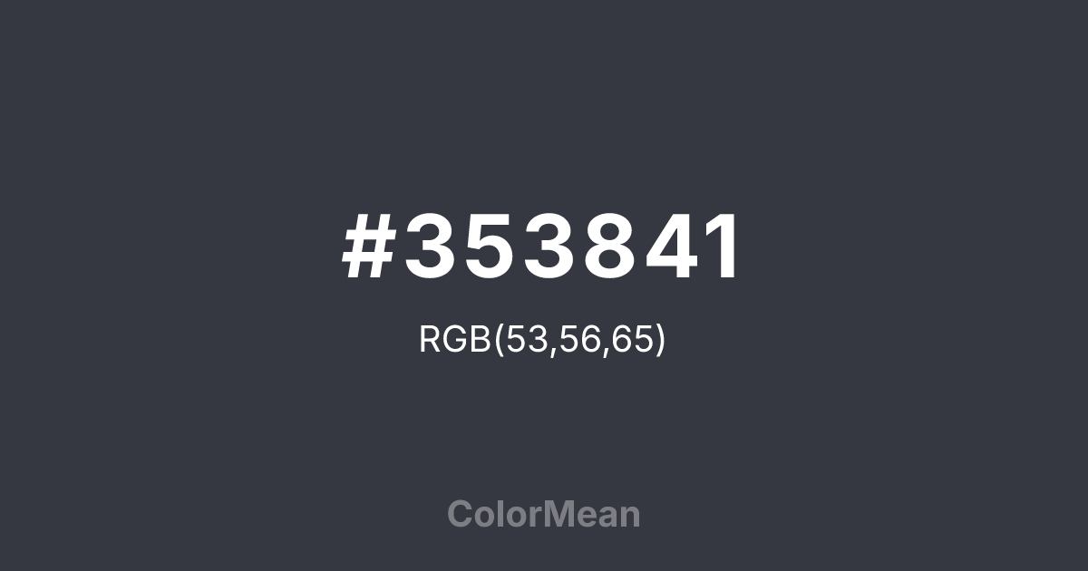 #353841 color swatch