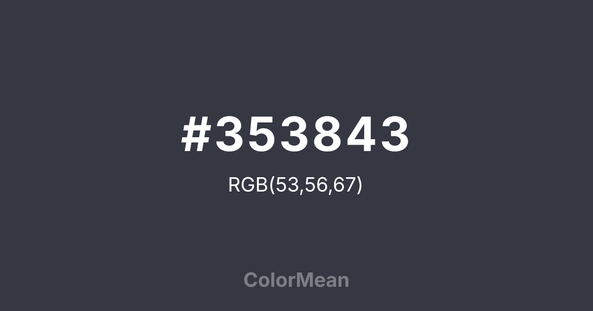 #353843 color swatch