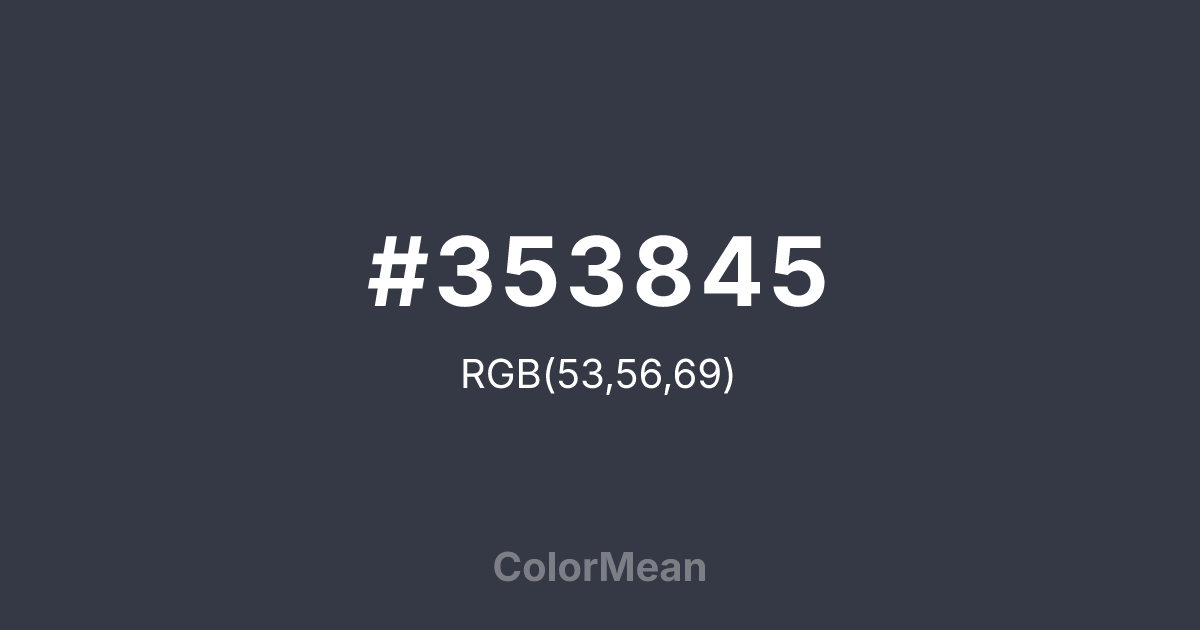 #353845 color swatch