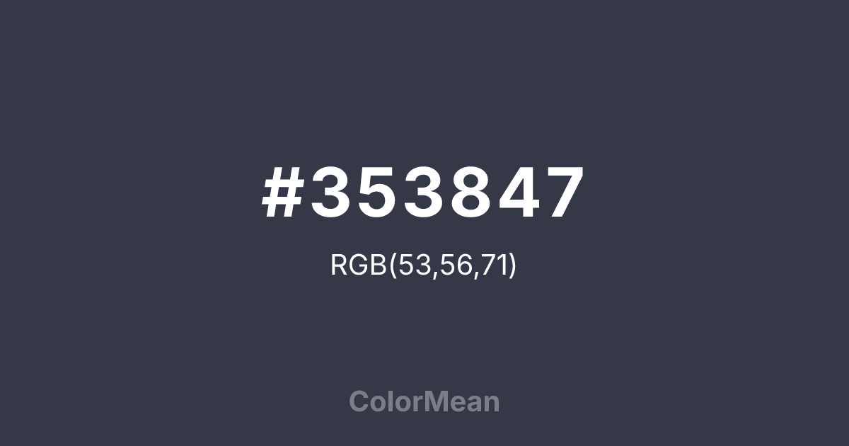 #353847 color swatch