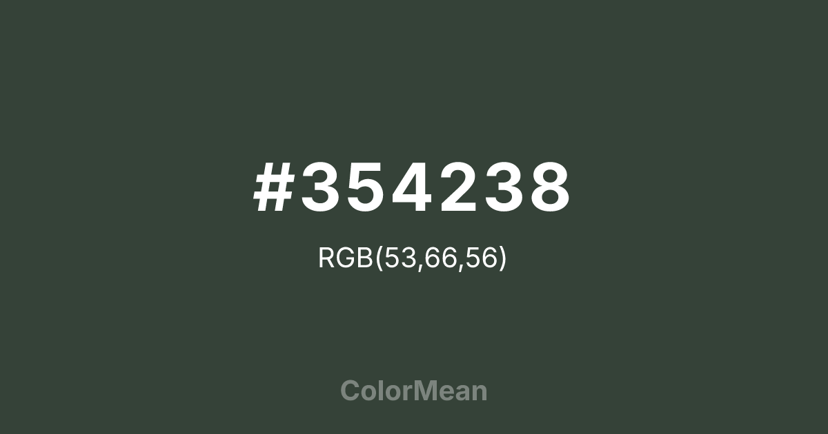 #354238 color swatch