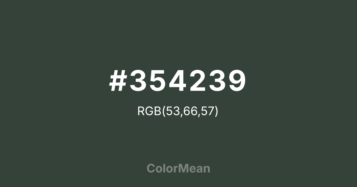 #354239 color swatch