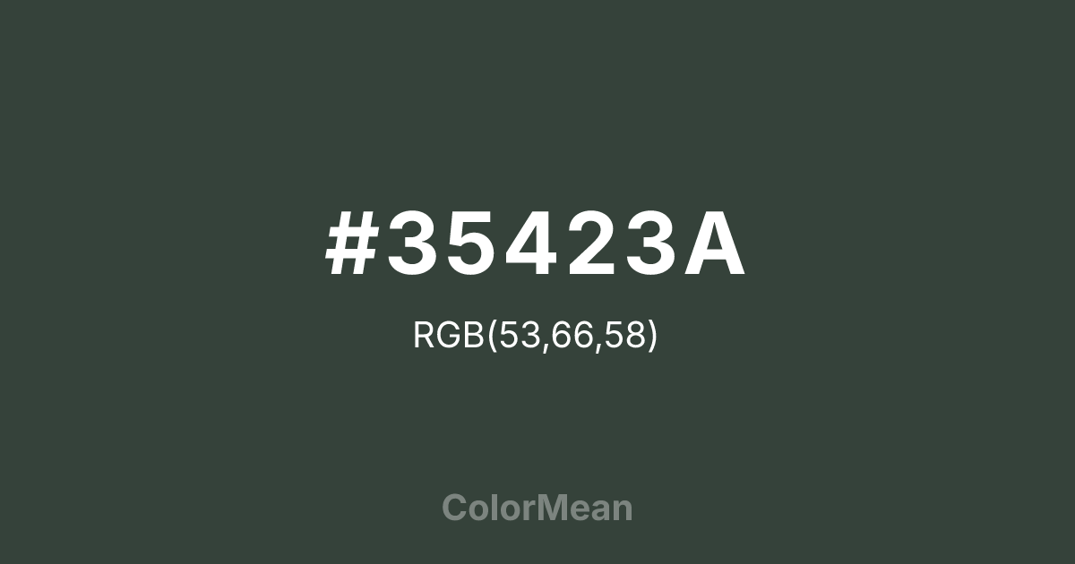 #35423A color swatch