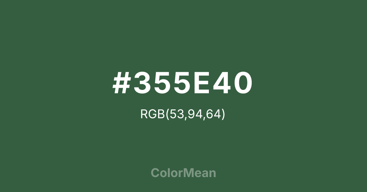 #355E40 color swatch
