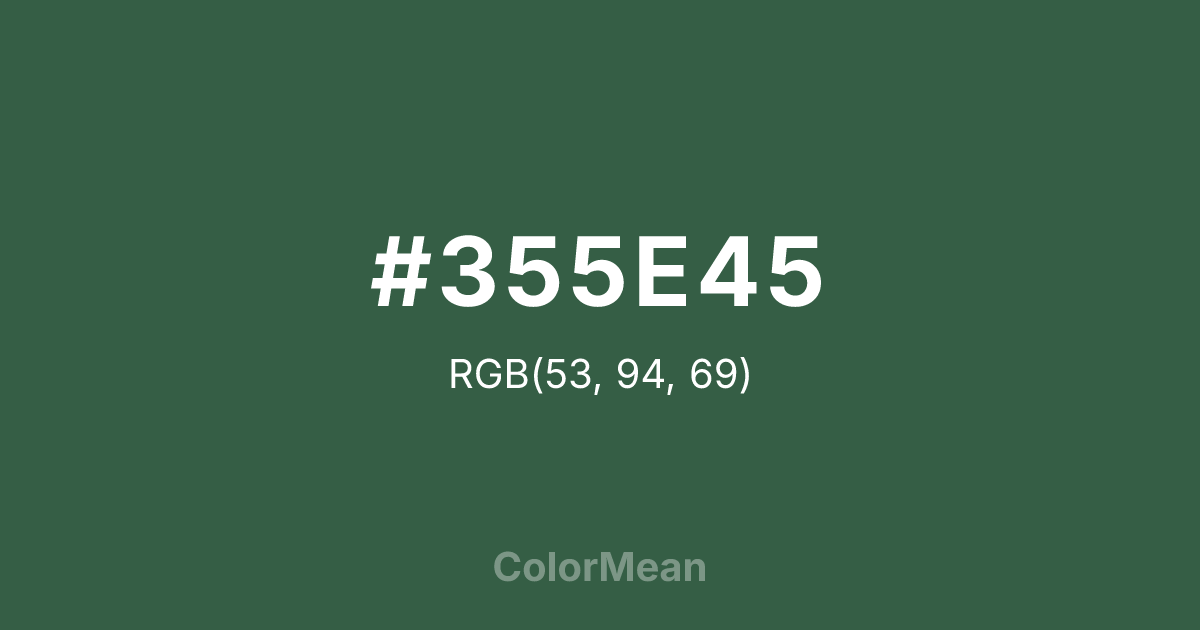 #355E45 color swatch